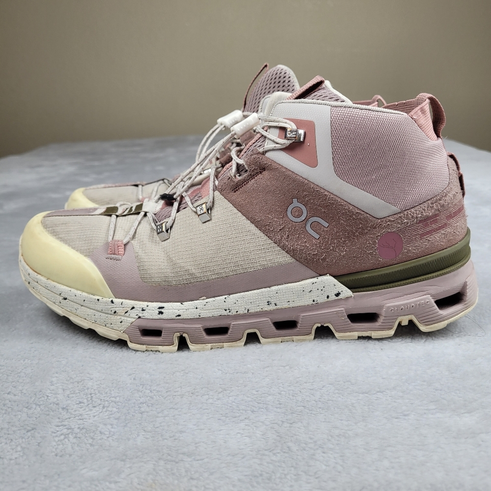 ON Cloud Cloudtrax Hiking Boots Shoes Rose Ivory Women’s Size 9.5 - Picture 3 of 14